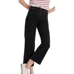 Madewell Slim Wide-leg Crop jeans Women’s 26 black neutral closet essential